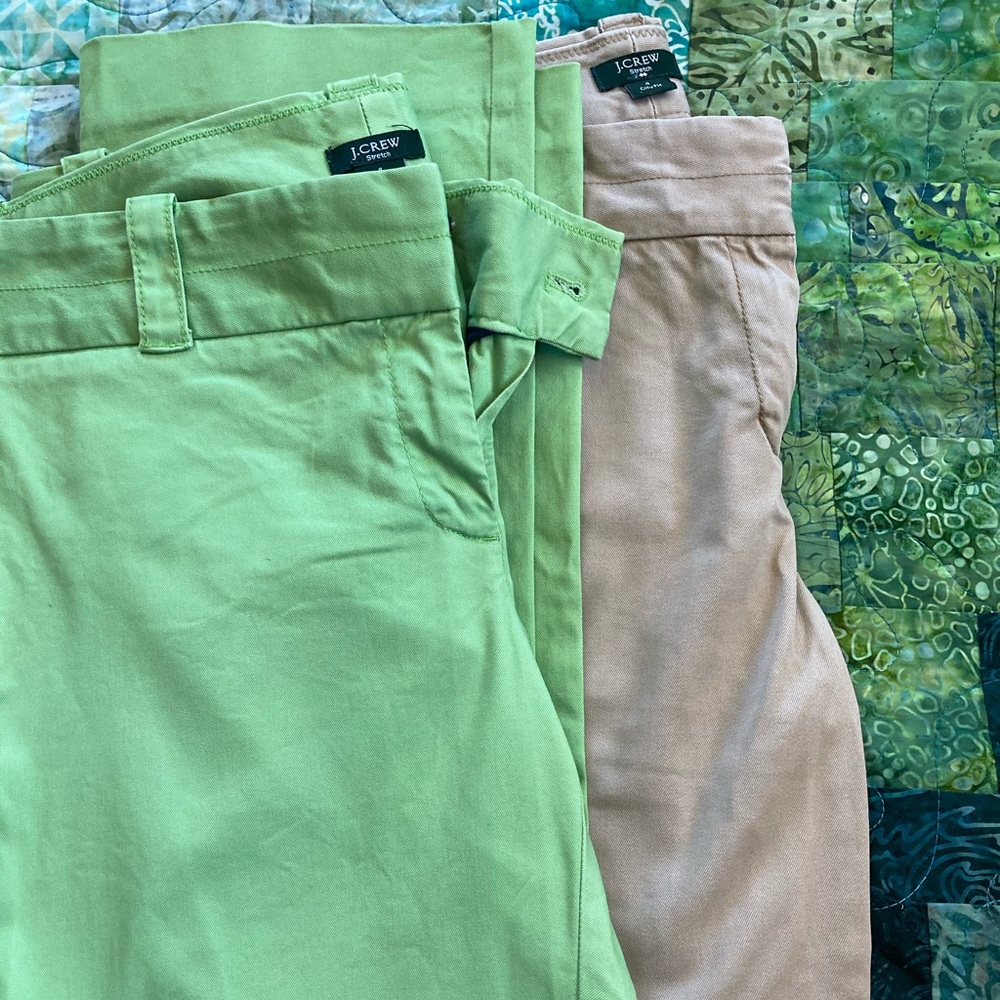 Two Pairs of J.Crew City Fit Capri pants sz 4